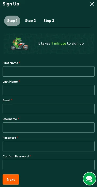 PlayCroco casino registration